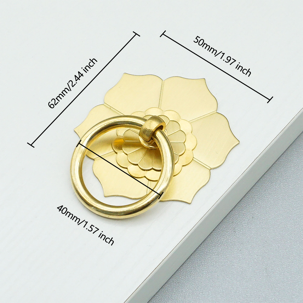 Floral Brass Cabinet Door Knob - огляд і ціна Furniture Hardware Drop Pulls