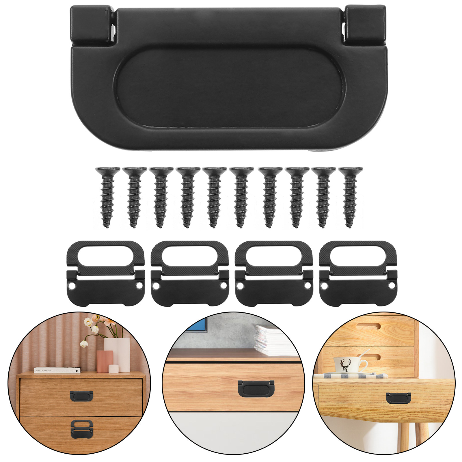 5Pcs Recessed Door Handles Zin - огляд і ціна Furniture Hardware Lowes